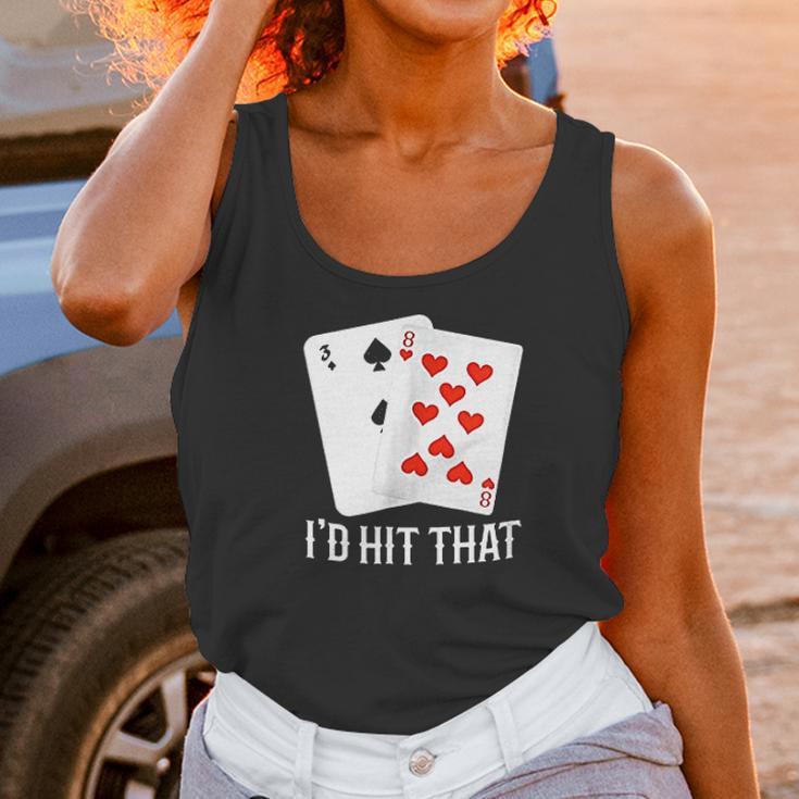 Id Hit That 11 Of Blackjack Cards Gambling Unisex Tank Top Gifts for Women