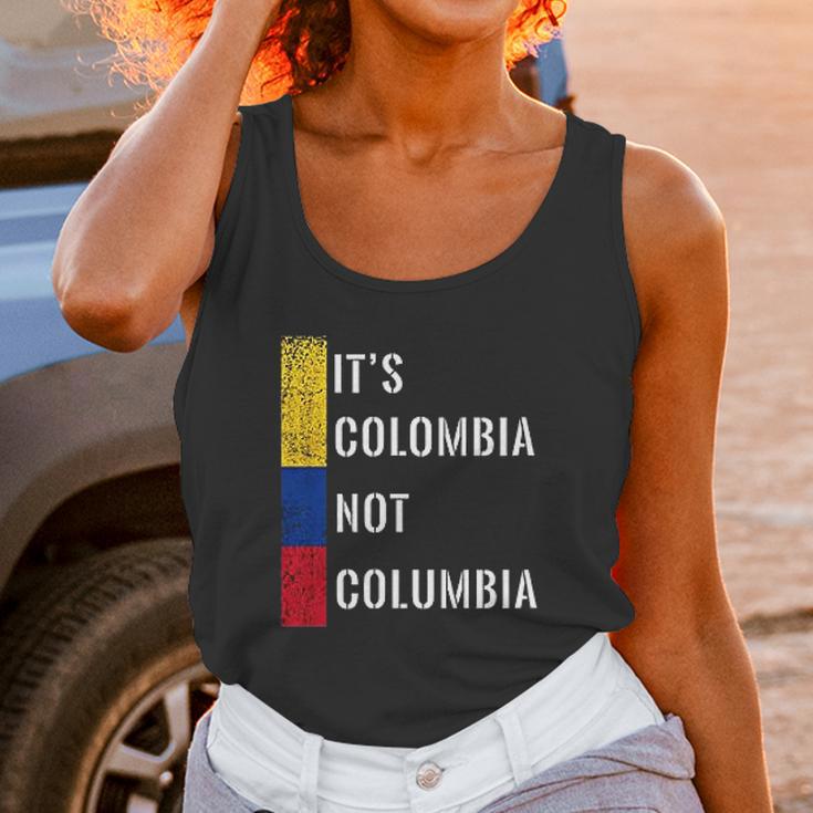 Its Colombia Not Columbia Cute Colombian Unisex Tank Top Gifts for Women