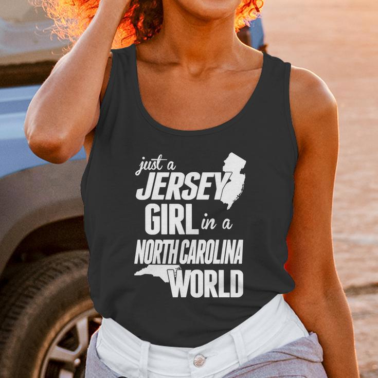 Jersey Girl In A North Carolina World Tshirt Unisex Tank Top Gifts for Women