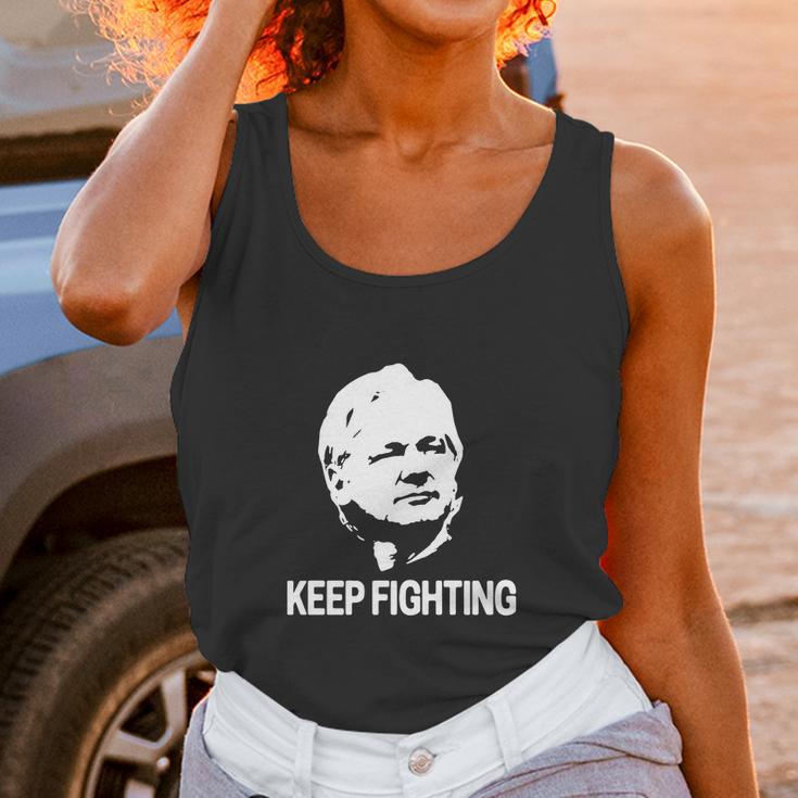 Julian Assange Keep Fighting Unisex Tank Top Gifts for Women