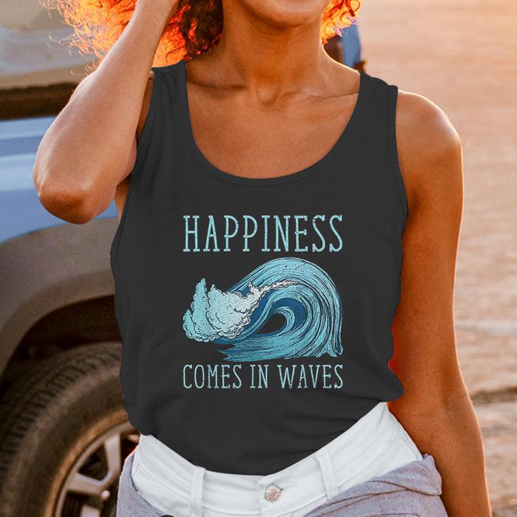 Kiteboarding Kite Surfing Happiness Comes In Waves Unisex Tank Top Gifts for Women