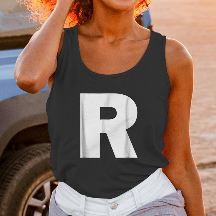 Letter R Alphabet Capital Initial Spell Word Unisex Tank Top Gifts for Women