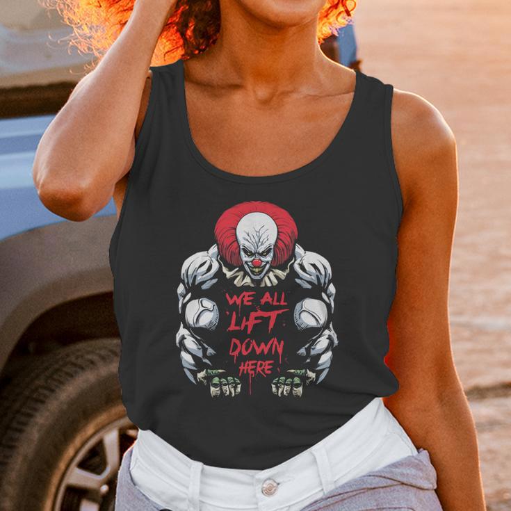 We All Lift Down Here It Clown Unisex Tank Top Gifts for Women