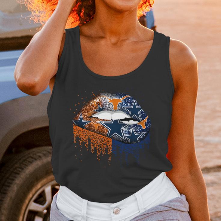 Lip Texas Longhorns And Dallas Cowboys Shirt Mf Unisex Tank Top Gifts for Women