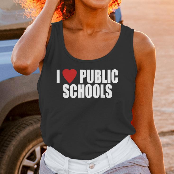 I Love Public Schools Unisex Tank Top Gifts for Women