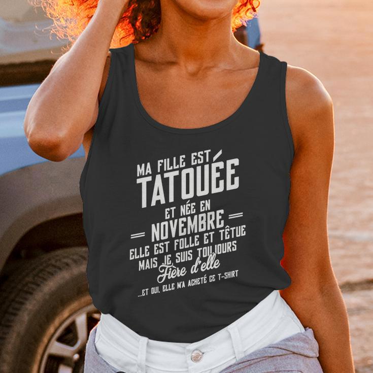 Ma Fille Est Tatouee Et Nee En Novembre Unisex Tank Top Gifts for Women