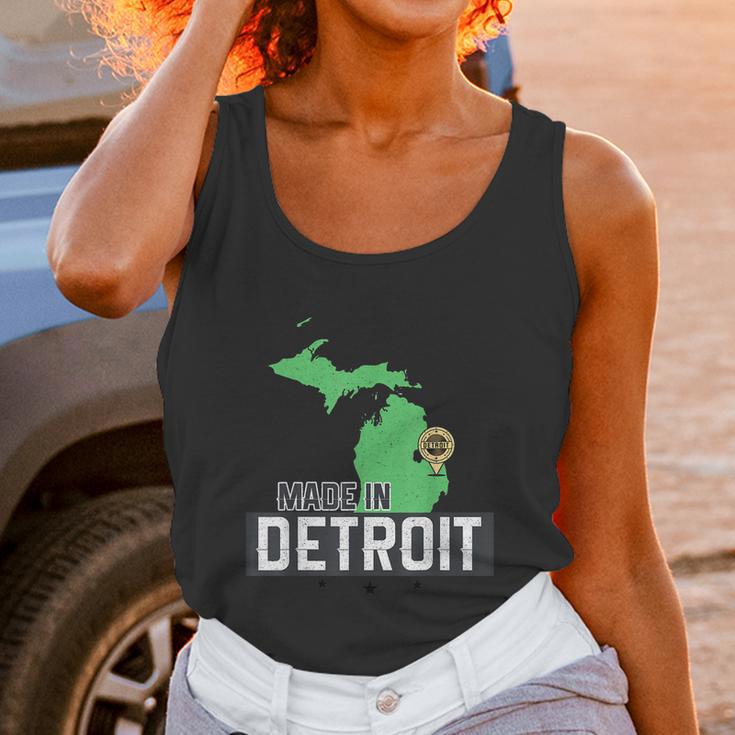 Made In Detroit Michigan State Map Motor City Area Graphic Design Printed Casual Daily Basic Unisex Tank Top Gifts for Women