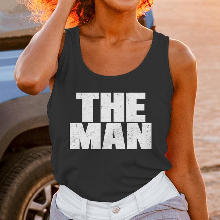 The Man Distressed Logo Unisex Tank Top Gifts for Women