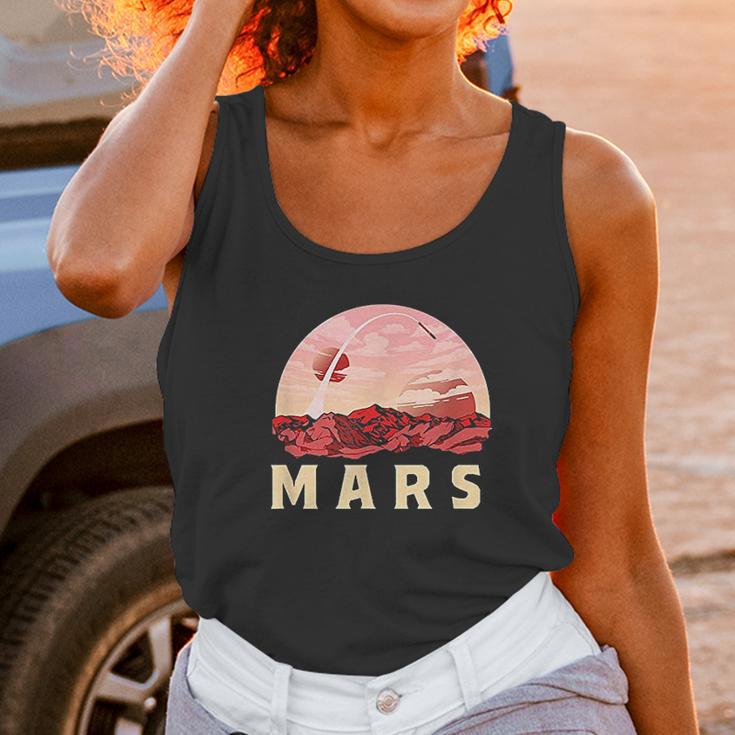 Mars Retro Minimalist 80S Style Martian Space Unisex Tank Top Gifts for Women