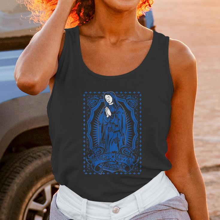 Mary Guadalupe Blue Tattoo Mexico Art Unisex Tank Top Gifts for Women