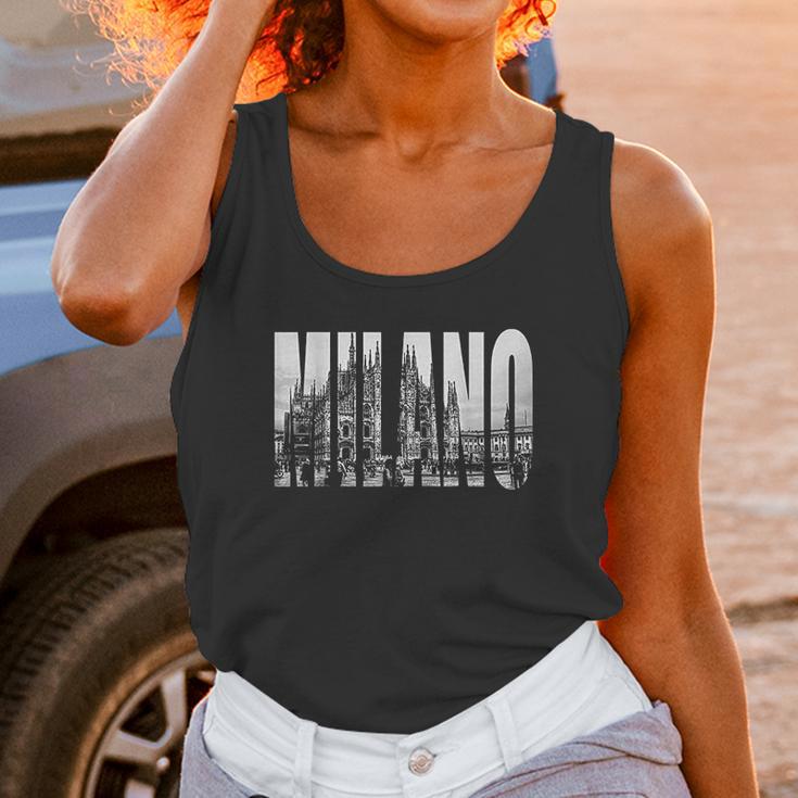 Milano Duomo Black And White Logo Image Unisex Tank Top Gifts for Women