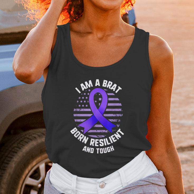 Military Child I Am A Brat Born Resilient And Tough Ribbon Unisex Tank Top Gifts for Women