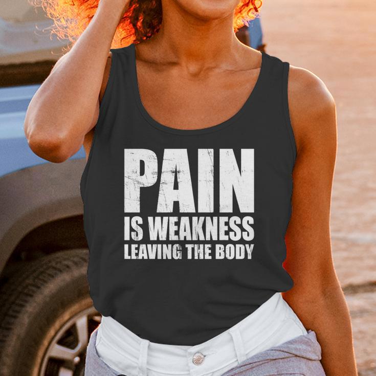 Pain Is Weakness Leaving The Body Unisex Tank Top Gifts for Women