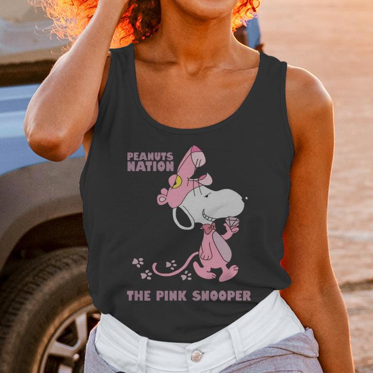 Peanuts Nation The Pink Snooper Unisex Tank Top Gifts for Women