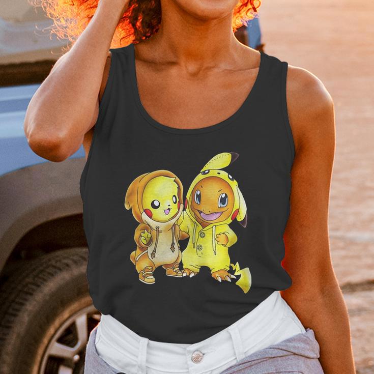 Pikachu And Pikachu Charmander Pokemon Unisex Tank Top Gifts for Women