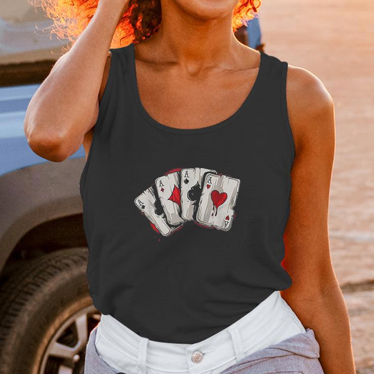 Poker Aces Stud Hands Lucky Souvenir Las Vegas Unisex Tank Top Gifts for Women