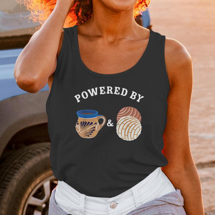 Powered By Conchas And Cafecito Cafe Atole Mexican Pan Dulce Unisex Tank Top Gifts for Women