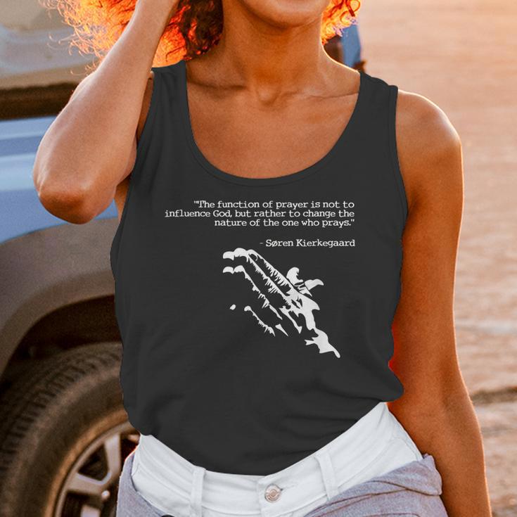 Prayer And Faith Quote Kierkegaard Praying Gift Unisex Tank Top Gifts for Women