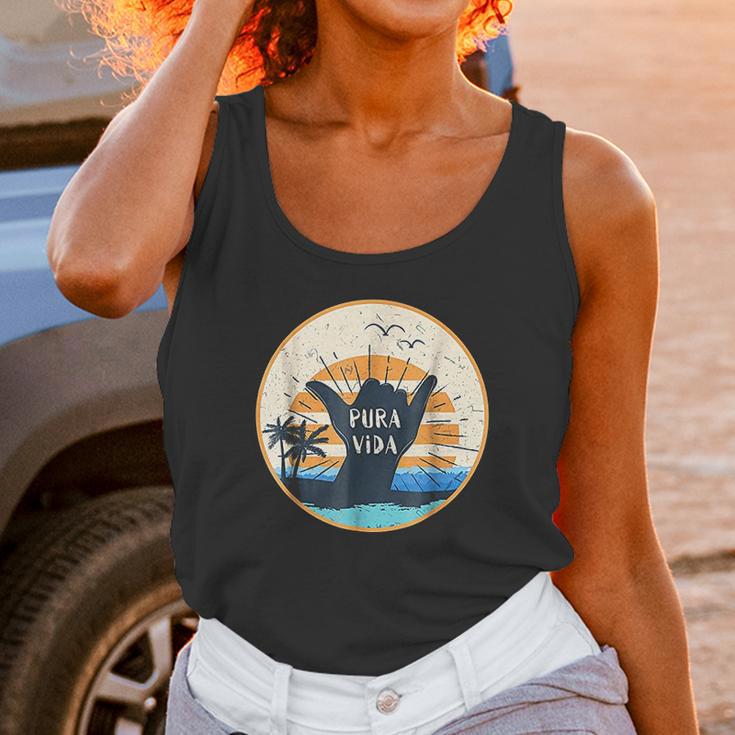 Pura Vida Costa Rica Shaka Sign Surfing Surfer Gift Unisex Tank Top Gifts for Women