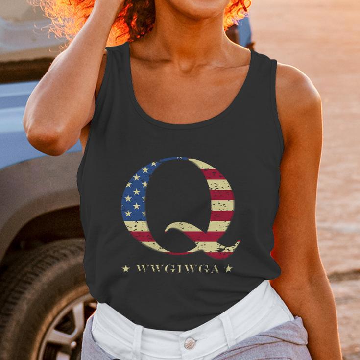 Qanon Wwg1wga Q Anon T-Shirt Great Awakening Maga Usa Tee Unisex Tank Top Gifts for Women