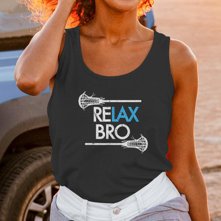 Relax Bro Unny Lax Team Lacrosse Unisex Tank Top Gifts for Women