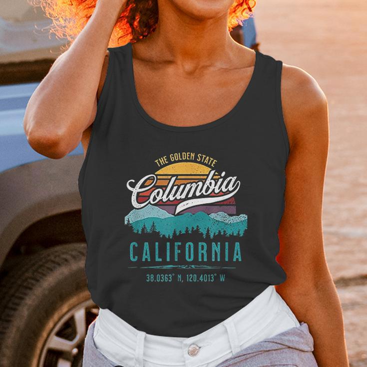 Retro Columbia California Mountains Sun Grunge Art Souvenir Unisex Tank Top Gifts for Women