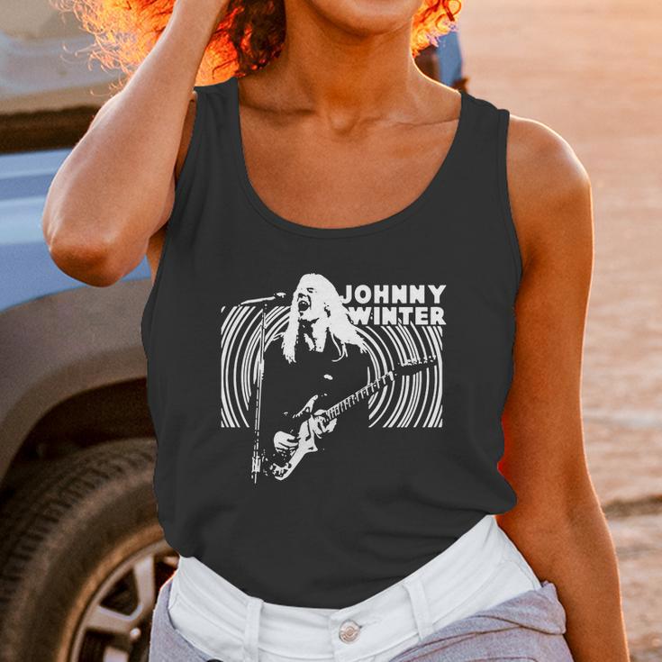 Retro Graphic Johnny Winter Backlit Art Unisex Tank Top Gifts for Women