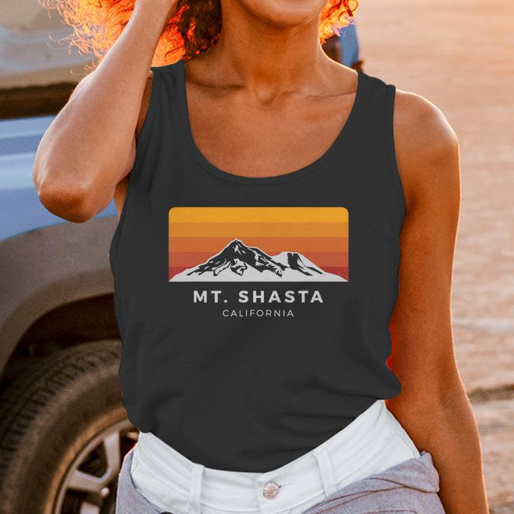 Retro Mount Shasta California Sunset Shirt Unisex Tank Top Gifts for Women