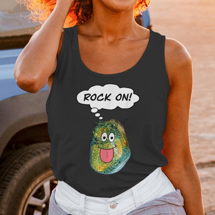 Rock On Funny Rockhound Geology Rockhounding Unisex Tank Top Gifts for Women