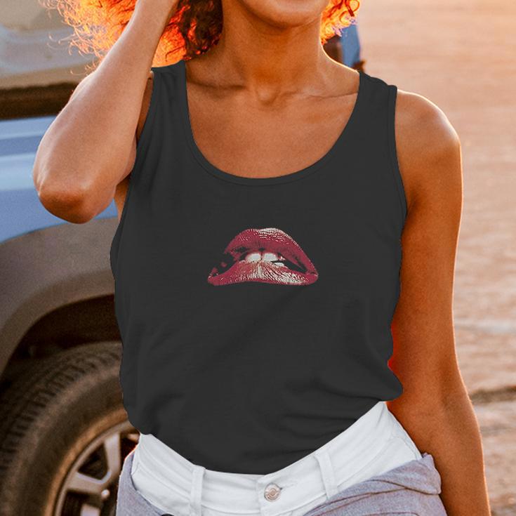 Rocky Horror Picture Show Classic Lips Juniors Sheer Fitted Unisex Tank Top Gifts for Women