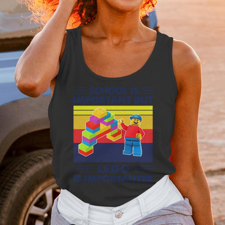 School Is Important But Lego Is Importanter Vintage Shirt Unisex Tank Top Gifts for Women