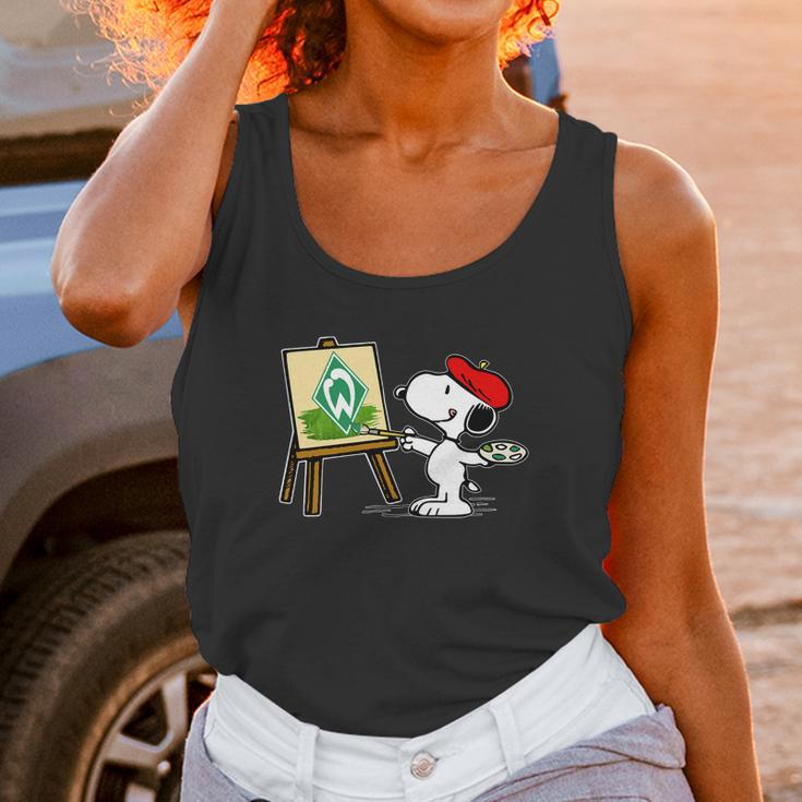 Snoopy Drawing Werder Bremen Unisex Tank Top Gifts for Women