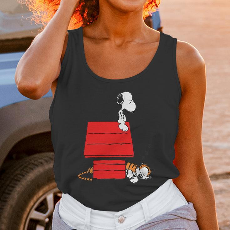 Snoopy And Hobbes Unisex Tank Top Gifts for Women