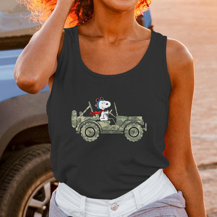 Snoopy Jeep Unisex Tank Top Gifts for Women