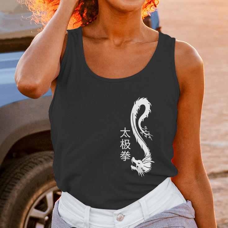 Tai Chi Chuan White Chinese Dragon Graphic Gift Unisex Tank Top Gifts for Women