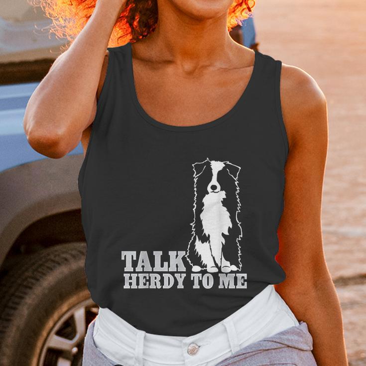 Talk Herdy To Me Australian Shepherd Aussie Dog Unisex Tank Top Gifts for Women