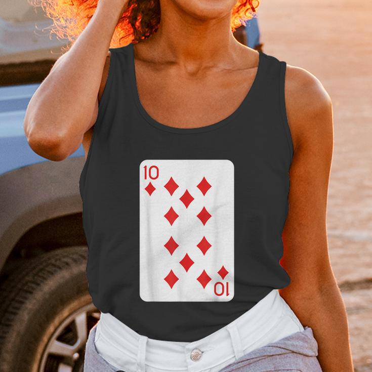 Ten Of Diamonds Playing Cards Halloween Costume Casino Easy Unisex Tank Top Gifts for Women