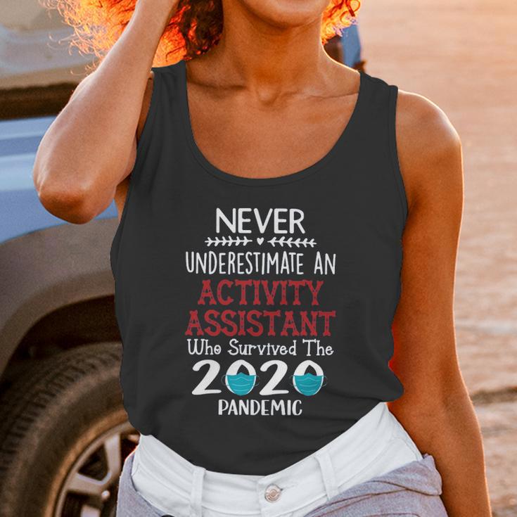 Never Underestimate Who Survived The Pandemic Activity Assistant Unisex Tank Top Gifts for Women