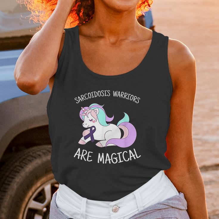 Unicorn Sarcoidosis Awareness Gift Sarcoidosis Warrior Unisex Tank Top Gifts for Women