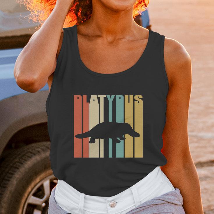 Vintage Retro Platypus Silhouette Unisex Tank Top Gifts for Women