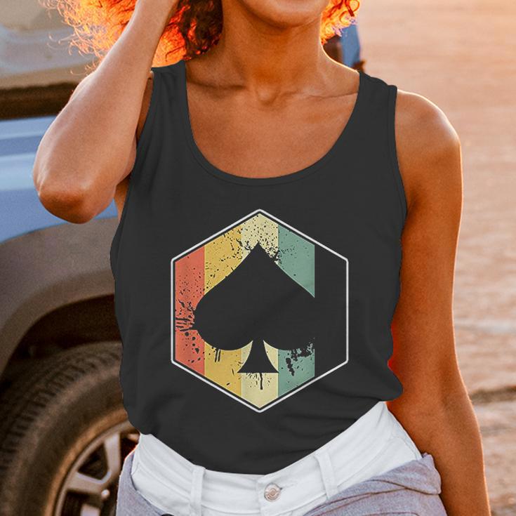 Vintage Spade Retro Poker Card Symbol Casino Unisex Tank Top Gifts for Women