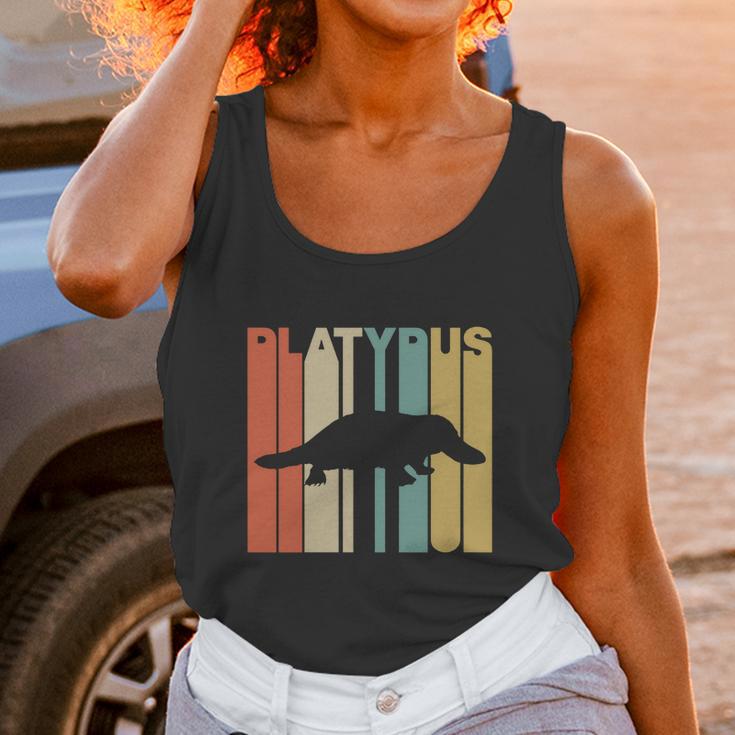 Vintage Style Platypus Silhouette T-Shirt Unisex Tank Top Gifts for Women