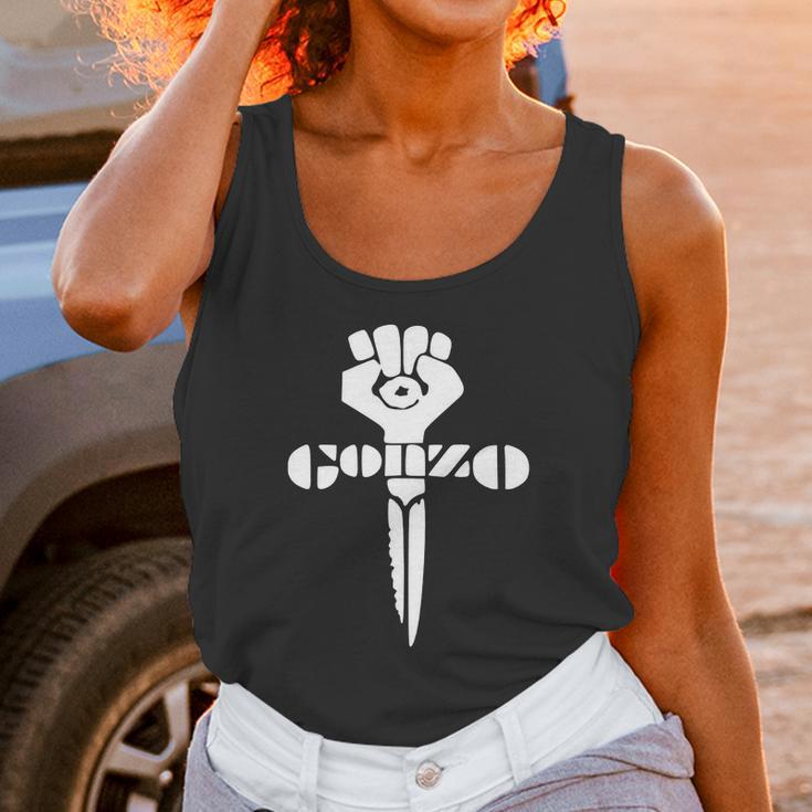 White Gonzo Fist Unisex Tank Top Gifts for Women