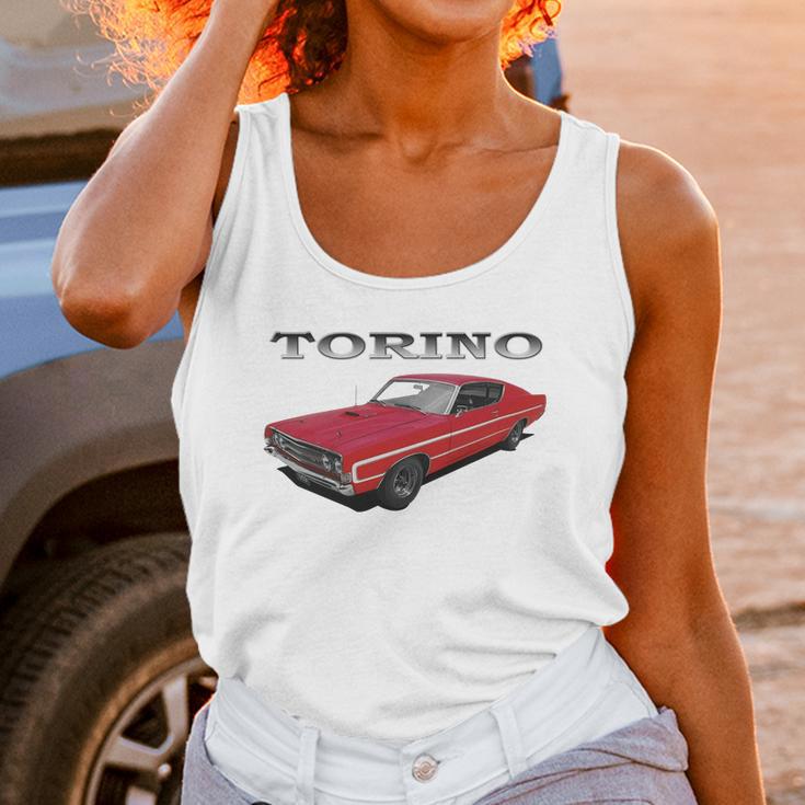 1969 Ford Torino Gt Front Red Unisex Tank Top Gifts for Women