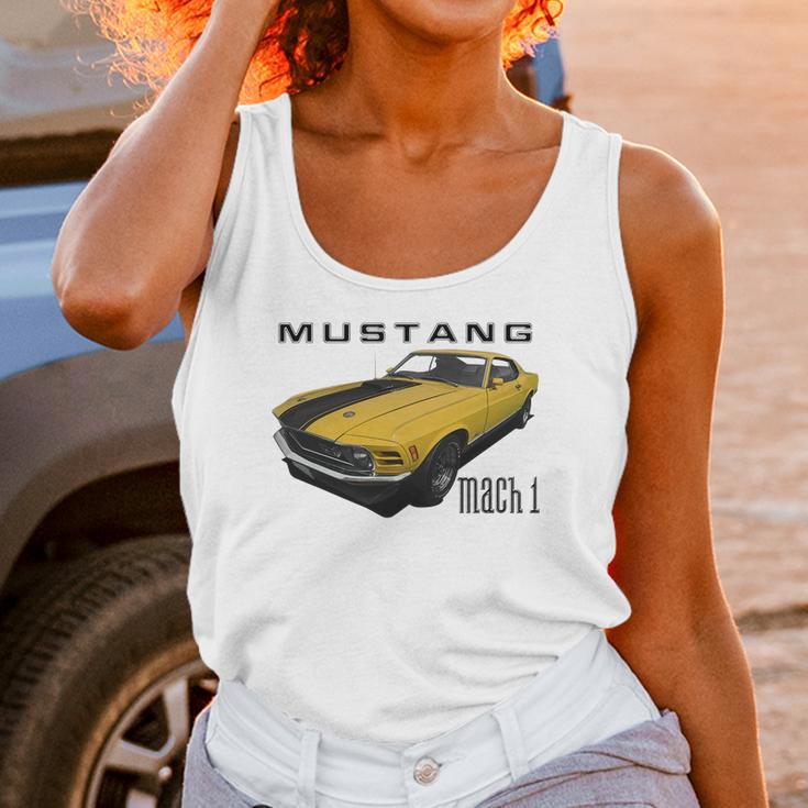 1970 Ford Mach1 Yellow Unisex Tank Top Gifts for Women