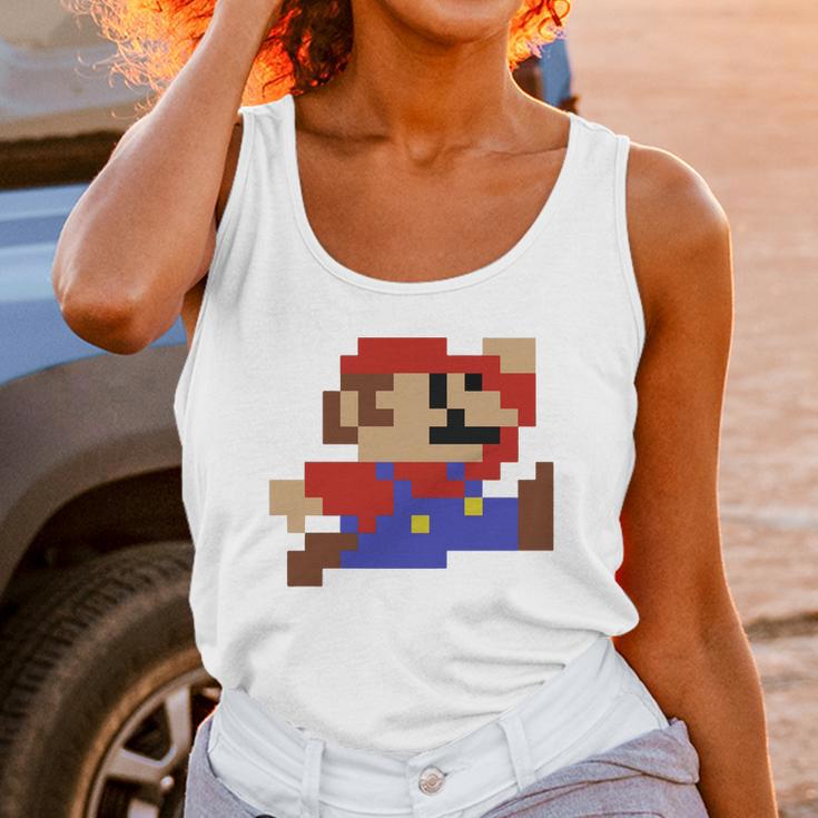 8-Bit Mario Nintendo Jumping Unisex Tank Top Gifts for Women