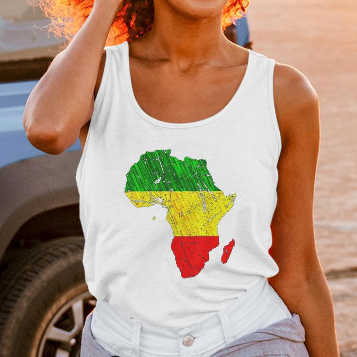 Africa Map Reggae Rasta Green Yellow Red Africa Pride Unisex Tank Top Gifts for Women