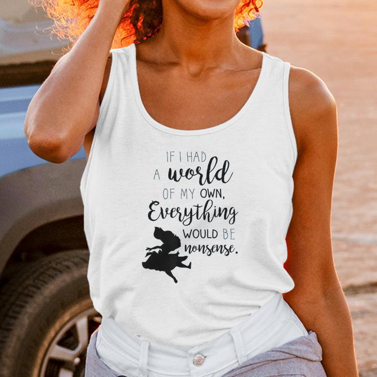 Alice In Wonderland My World Unisex Tank Top Gifts for Women