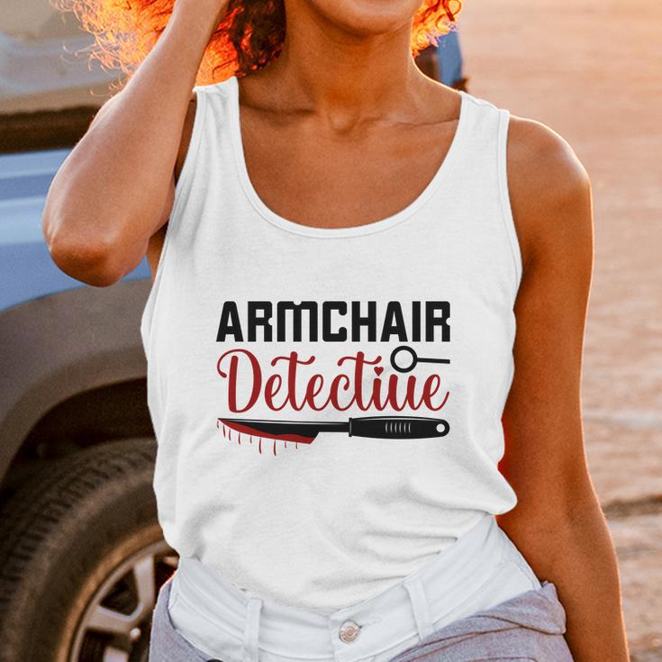 Armchair Detectiue True Crime Gift Crime Junkie Unisex Tank Top Gifts for Women