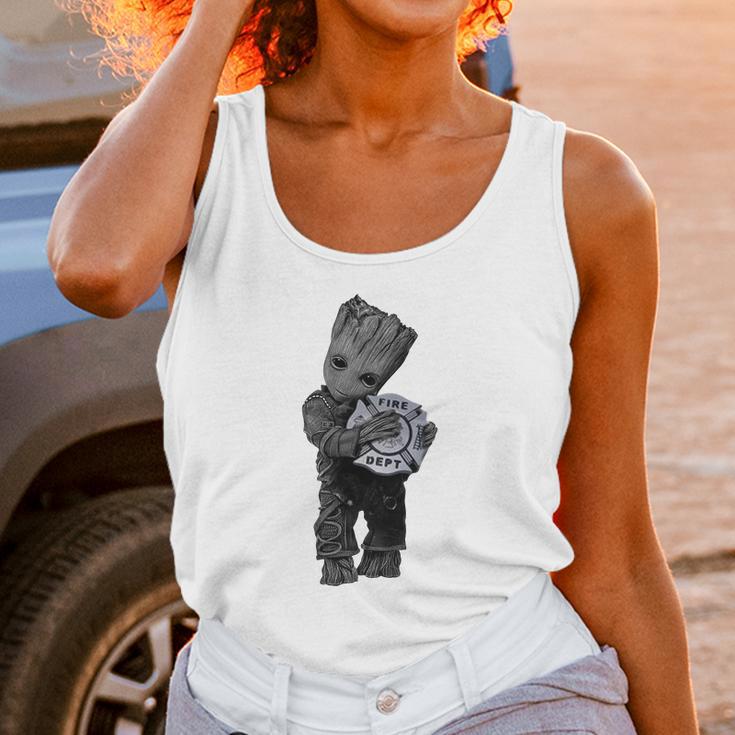 Baby Groot Hug Fire Dept Shirt Shirt Tee Unisex Tank Top Gifts for Women